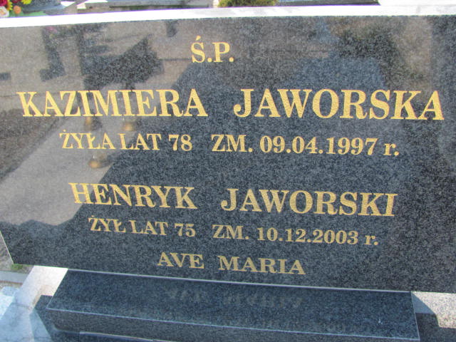 Kazimiera Jaworska Konin Gosławice - Grobonet - Wyszukiwarka osób pochowanych