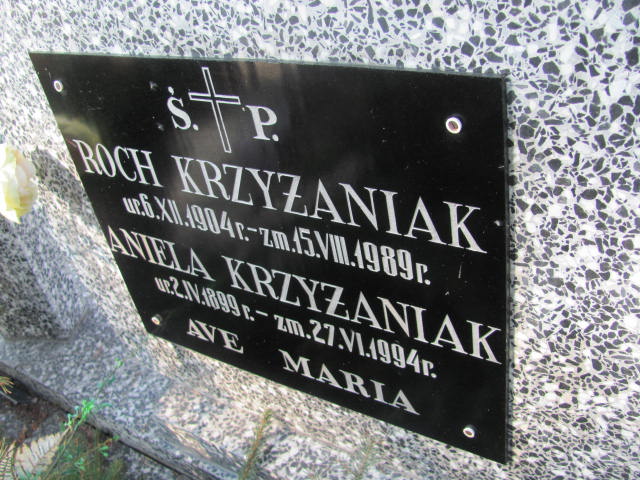 Aniela Krzyżaniak 1899 Konin Gosławice - Grobonet - Wyszukiwarka osób pochowanych