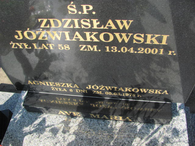Agnieszka Jóźwiakowska Konin Gosławice - Grobonet - Wyszukiwarka osób pochowanych