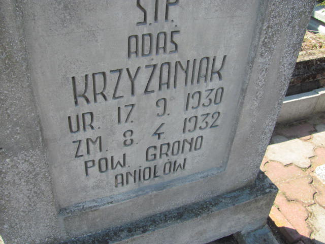 Adam Krzyżaniak 1930 Konin Gosławice - Grobonet - Wyszukiwarka osób pochowanych