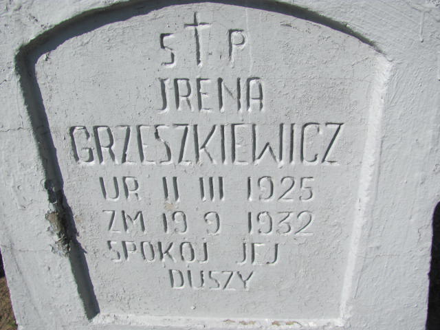 Irena Grzeszkiewicz 1925 Konin Gosławice - Grobonet - Wyszukiwarka osób pochowanych