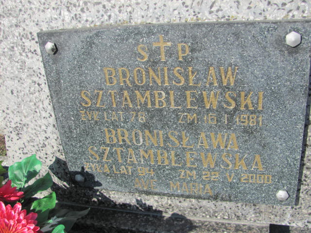 Bronisława Sztamblewska Konin Gosławice - Grobonet - Wyszukiwarka osób pochowanych