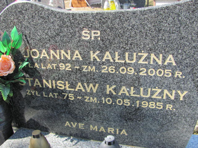 Joanna Kałużna Konin Gosławice - Grobonet - Wyszukiwarka osób pochowanych